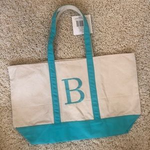 Reusable Tote Bag - monogrammed B - NWT